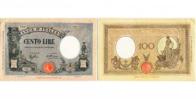 ITALIE, Banca d''Italia, 100 lire, 21.11.1933. Pick 50c. Légèrement corné. Petite déchirure. Annoté au crayon dans un coin.
Superbe