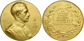 BELGIQUE, médaille, 1934, Mauquoy. Premier prix du concours universitaire. D/ B. de Léopold III à d. R/ Attribuée dans une couronne à "Mr. Cuypers, né...