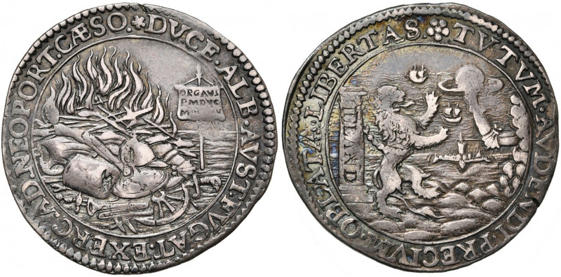 PAYS-BAS SEPTENTRIONAUX, AR jeton, 1600, Dordrecht. Victoire de Nieuport et prop...