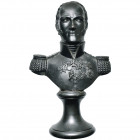 BELGIQUE, buste en fonte noircie à l’effigie de Léopold Ier, non signé et non daté (18 cm de hauteur avec son socle, désolidarisé mais réparable).
Le...