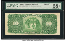 Canada Montreal, PQ- Bank of Montreal $10 2.1.1923 Ch.# 505-56-04BP Back Proof PMG Choice About Unc 58 EPQ. Several hole punches present on this examp...