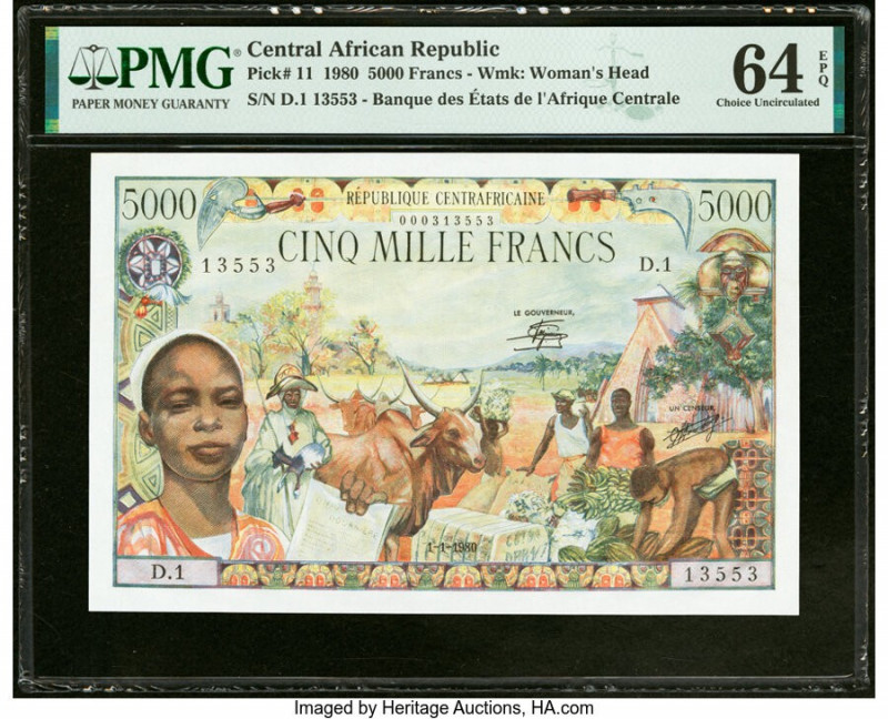 Central African Republic Banque des Etats de l'Afrique Centrale 5000 Francs 1.1....