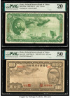 China Federal Reserve Bank of China 1 Dollar; 100 Yuan 1938; 1938 (ND 1944) Pick J54a; J59 Two Examples PMG Very Fine 20; About Uncirculated 50. 

HID...