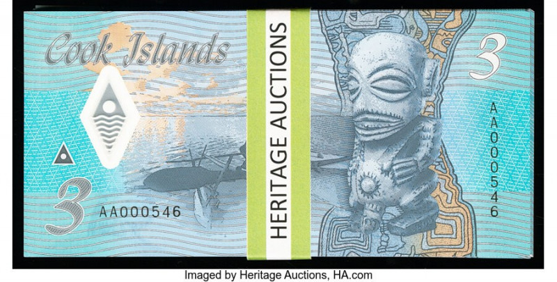 Cook Islands Government of the Cook Islands 3 Dollars ND (2021) Pick 11a Fifty-T...