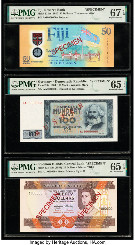 Fiji Reserve Bank of Fiji 50 Dollars 2020 Pick 121as Commemorative Specimen PMG ...