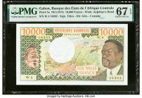 Gabon Banque des Etats de l'Afrique Centrale 10,000 Francs ND (1974) Pick 5a PMG Superb Gem Unc 67 EPQ. 

HID09801242017

© 2022 Heritage Auctions | A...
