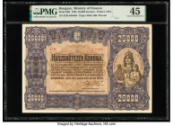 Hungary State Note of the Ministry of Finance 25,000 Korona 15.8.1922 Pick 69b PMG Choice Extremely Fine 45. 

HID09801242017

© 2022 Heritage Auction...