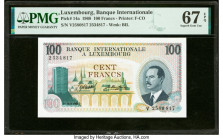Luxembourg Banque Internationale a Luxembourg 100 Francs 1.5.1968 Pick 14a PMG Superb Gem Unc 67 EPQ. 

HID09801242017

© 2022 Heritage Auctions | All...