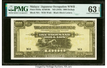 Malaya Japanese Government 1000 Dollars ND (1945) Pick M10a PMG Choice Uncirculated 63 EPQ. 

HID09801242017

© 2022 Heritage Auctions | All Rights Re...