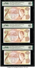 Saint Helena Government of St. Helena 20 Pounds ND (1986) Pick 10a Five Examples PMG Gem Uncirculated 65 EPQ (5). Some examples are consecutive. 

HID...