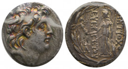 Antiochos VII, (138-129 B.C.), silver tetradrachm, Sear 7092, AG TTB