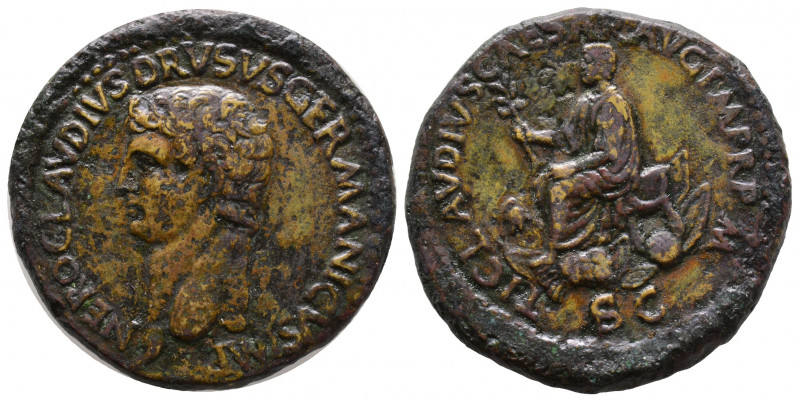 Nero Claudius Drusus Sesterce, Date 50/54, AE 23,66 g., 35,2 mm, TTB+ C. 8, BMC ...