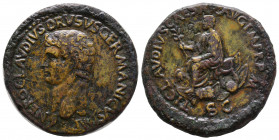 Nero Claudius Drusus Sesterce, Date 50/54, AE 23,66 g., 35,2 mm, TTB+ C. 8, BMC 157, RIC 93 TB/TTB