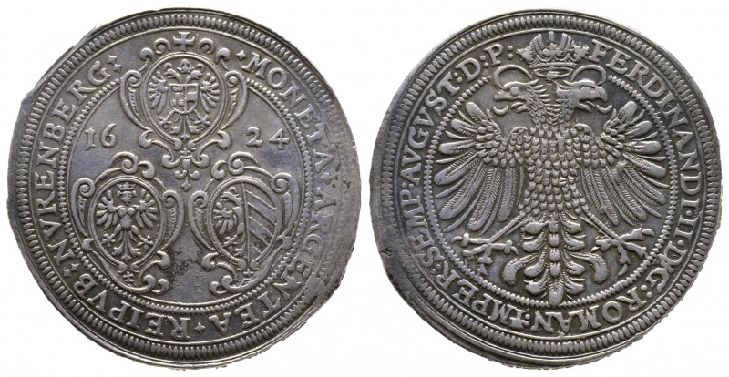 Allemagne, NÜRNBERG. - Stadt, 1 Taler 1624, AG 29,37 g., 42,3 mm