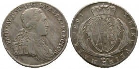 Saxony Friedrich August (1763-1806 AD), taler, AD 1804, AG 27.74 g. Ref : KM#1027. TTB