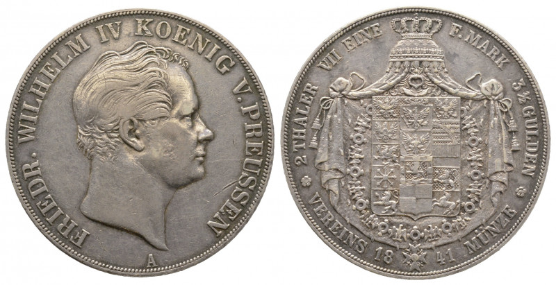 Prussia, Friedrich Wilhelm IV, 2 Taler, 1841-A. Berlin Mint, AG 37.10 g.
Ref : D...