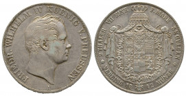 Prussia, Friedrich Wilhelm IV, 2 Taler, 1842-A. Berlin Mint, AG 37 g.
Ref : KM#440.1. TTB