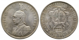 GERMAN EAST AFRICA
1 Rupia. 1892, AG 11.93 g. Ref : KM#2 SUP +