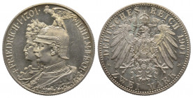 Prussia, Wilhelm II., 1888-1918 , 2 Mark 1901 A, FDC