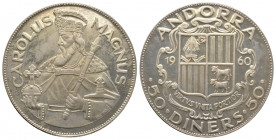 Andorra. 1960, Charlemagne, 50 diners, AG 3100 exempalires. PROOF Rare