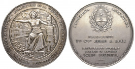 Republica Argentina, Escuela Militar, 1904, Médaille, AG 130,46 g., 65,4 mm FDC