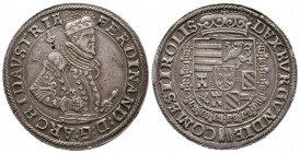 Holy Roman Empire(Austria), Archduke Ferdinand Taler ND(1564-95), Hall mint, AG 24.64 g. Ref : Dav.-8097 TTB