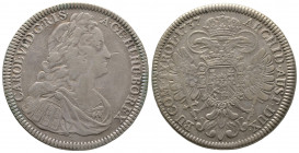 Charles VI 1711-1740, 1 thaler,1737, Hall, AG 28.05 g. Ref : KM#1639 TTB