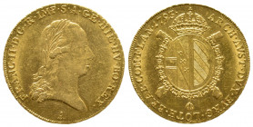 François II, 1792-1806, Souverain 1793 A, Vienna. Au 11.12 g. Ref : Fried. 468. Superbe