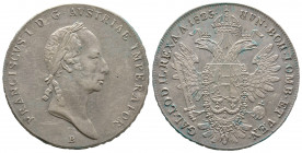 Franz I. 1806 - 1835 Taler, 1825. B Kremnitz, AG 28 g. TTB+