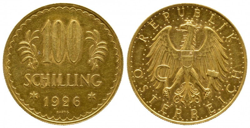 République 1918-
100 Schilling, 1926, AU 23.52 g. Ref : Fr. 520, KM#2842 Superbe...