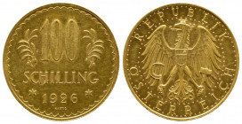 République 1918-
100 Schilling, 1926, AU 23.52 g. Ref : Fr. 520, KM#2842 Superbe