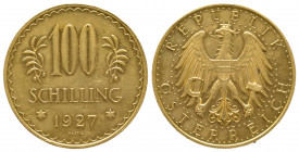 République 1918-
100 Schilling, 1927, AU 23.52 g. Ref : Fr. 520, KM#2842 Superbe