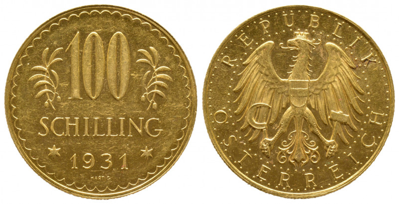 République 1918-
100 Schilling, 1931, AU 23.52 g.
Ref : Fr. 520, KM#2842 Superbe...