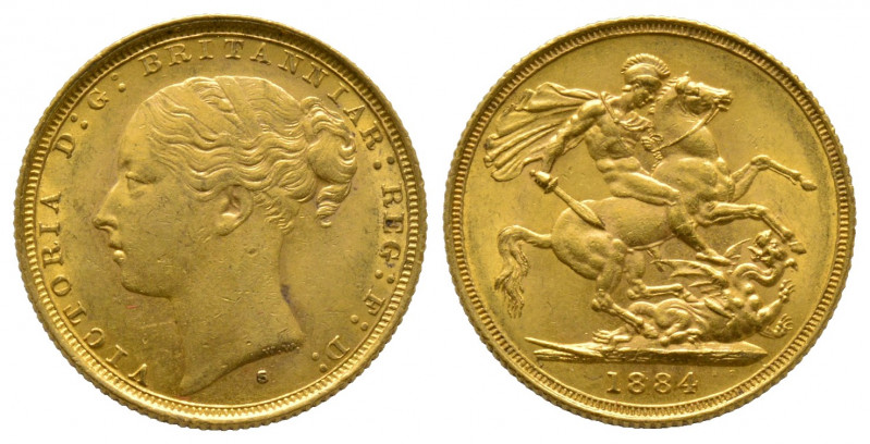 Victoria I 1837-1901
Sovereign, 1884 S, Sydney, AU 8 gr.
Ref: Fr. 15 presque Sup...