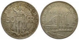 Léopold III (1934-1951). 50 francs, Exposition Universelle 1935, Bruxelles, AG 22. g. presque FDC