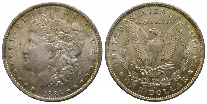 1 Dollar Morgan, New Orleans, 1884 O, AG 26.77 g.
Ref : KM#110
Conservation : FD...