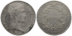Napoléon Empereur, 5 Francs, 1806L Bayonne, AG 24,84 g., 37,5 mm SUP