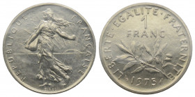 France, 1 Franc Piefort 1975, AG 13,7 g., 24,3 mm