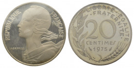 France, 20 Centimes Piefort 1975, AG 10,2 g., 23,7 mm