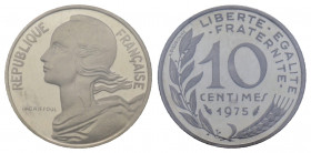 France, 10 Centimes Piefort 1975, AG 7,36 g., 20,4 mm
