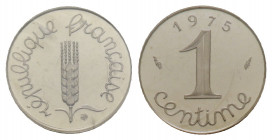 France, 1 Centime Piefort 1975, AG 4,4 g., 15,1 mm