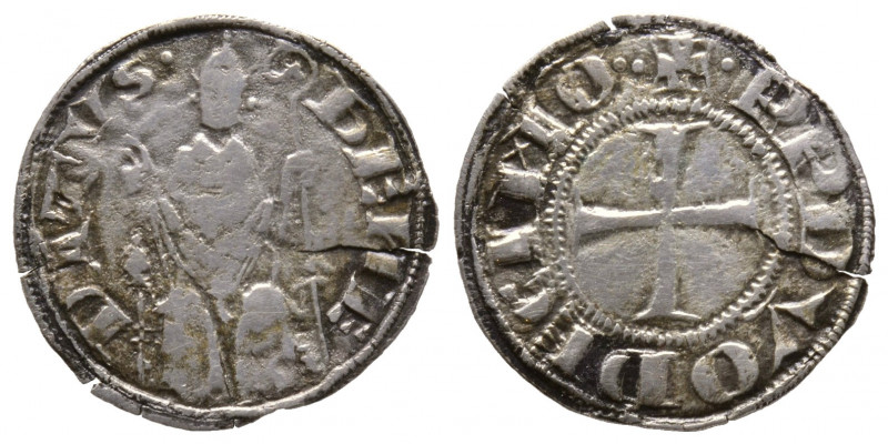 Italie, Etats Pontificaux, Benoit XII (1334-1342), Gros, Macerata, MIR 193, AG 1...