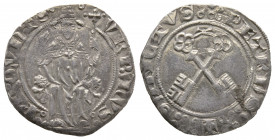Italie, Urban V (1362-1370) , Avignon, MIR 215, AG 3 g., 23,6 mm TTB. Très Rare