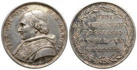 Italie, Pio VIII (1829-1831), Medaglia 1829, AG 33,40 g., 42,6 mm Superbe