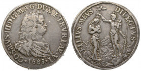 Italie, Tuscany, Cosimo III de' Medici (1670-1723), Piastra 1683, AG 30,91 g., 44,5 mm., MIR 329/1, TTB