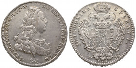 Italie, Tuscany, Francesco II (1737-1765), Francescone 1758, AG 27,29 g., 41,2 mm MIR 361/2, Superbe