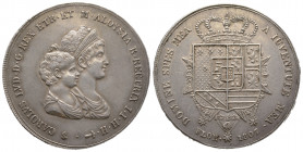 Italie, Carlo Ludovico di Borbone (1803-1807), Dena, 1807, AG 39,26 g., 43,3 mm , Ref : Mont. 236 TTB-SUP