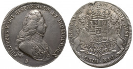 Pays-Bas espagnols, Duché de Brabant, Philippe V de Bourbon, 1 ducaton, 1703, AG 32,49 g., 42,7 mm, Presque SUP. Traces de nettoyage et monture
