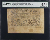 SC-154. South Carolina. February 8, 1779. $50 (£81 5s). PMG Choice Extremely Fine 45 Net. Reconstruction, Foreign Substance, Stained.
No. 6551. PMG c...