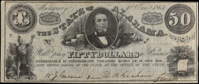 Montgomery, Alabama. State of Alabama. 1864 $50. Fine.
No. 3.
 Estimate: $60.00- $80.00